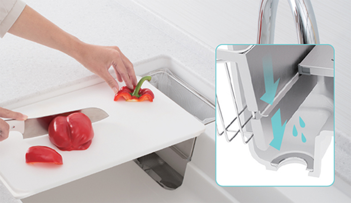 清洗根莖類蔬菜也變得輕鬆,處理蔬菜渣也很容易。