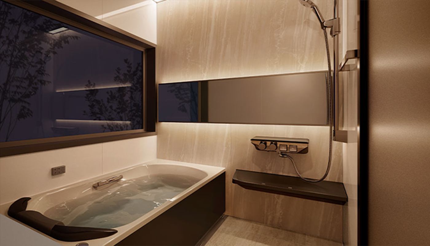 琺瑯牆面可防止浴室受潮發霉。