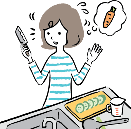 想要有秩序地進行烹飪,但沒有放置食材的空間...